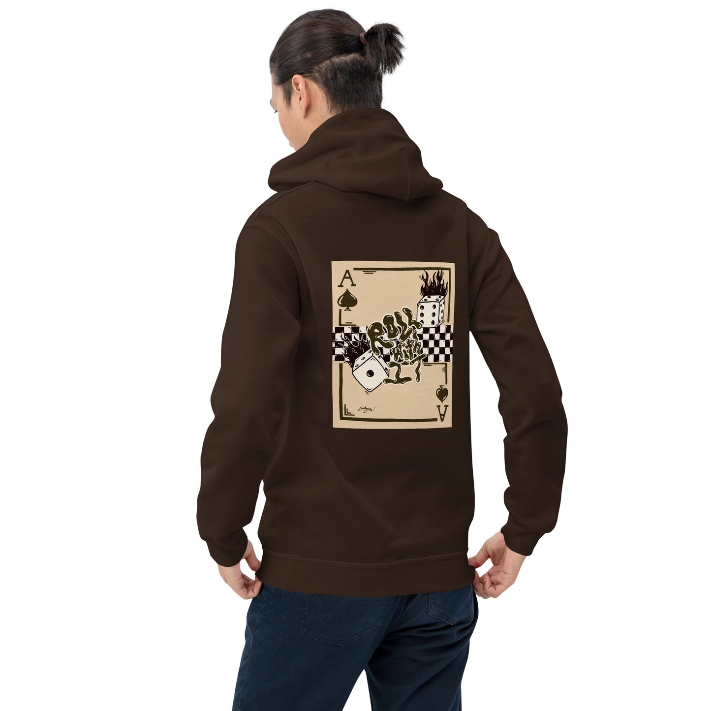 Roll With It Hoodie - Brown (drawstrings)