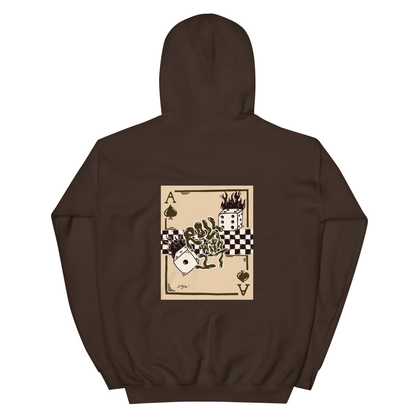Roll With It Hoodie - Brown (drawstrings)