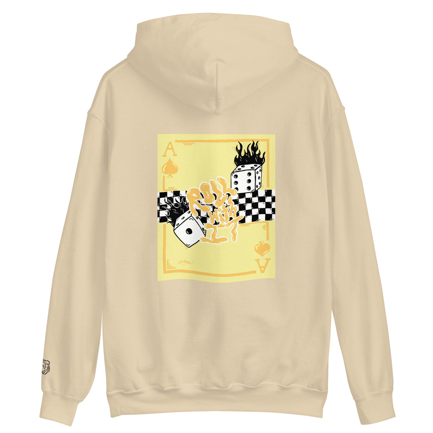 Roll With It Hoodie - Yellow (drawstrings)