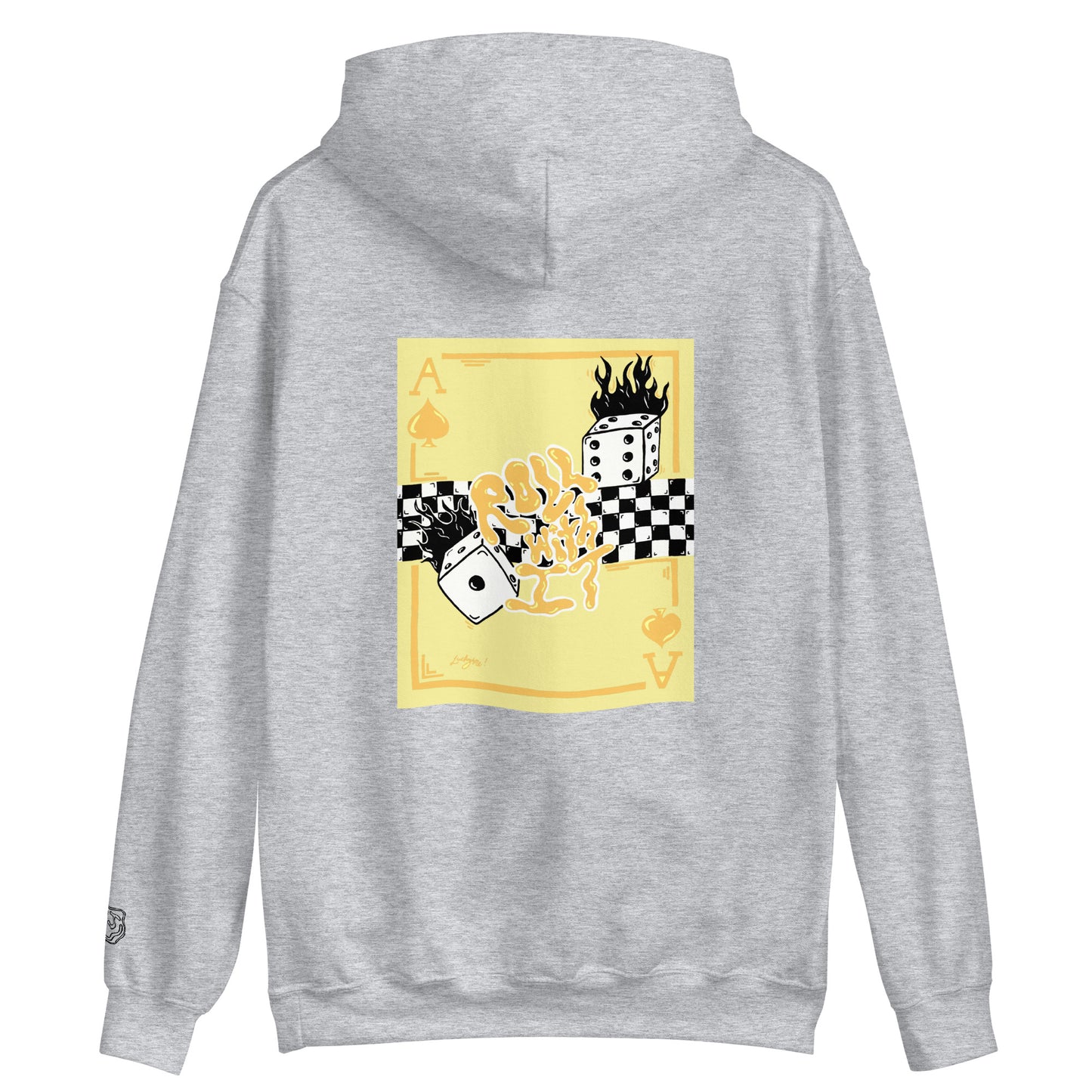 Roll With It Hoodie - Yellow (drawstrings)