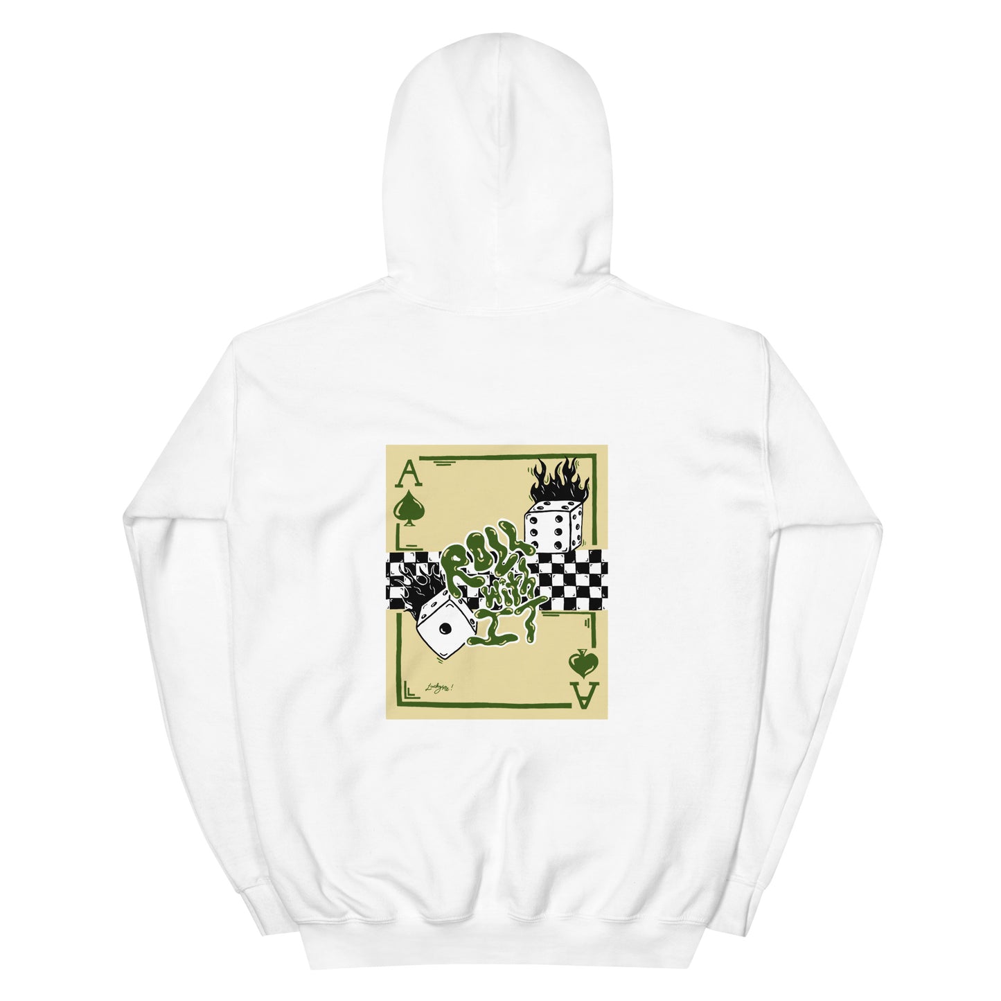 Roll With It Hoodie - Green (drawstrings)